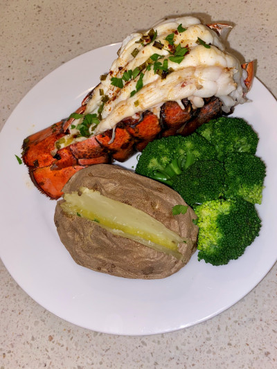 Broiled Lobster Tails with Lemon Chive Butter